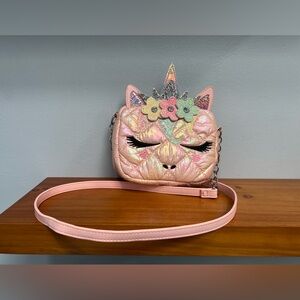MISS GWENS OMG ACCESSORIES Small Pink Iridescent Unicorn Crossbody Purse Used